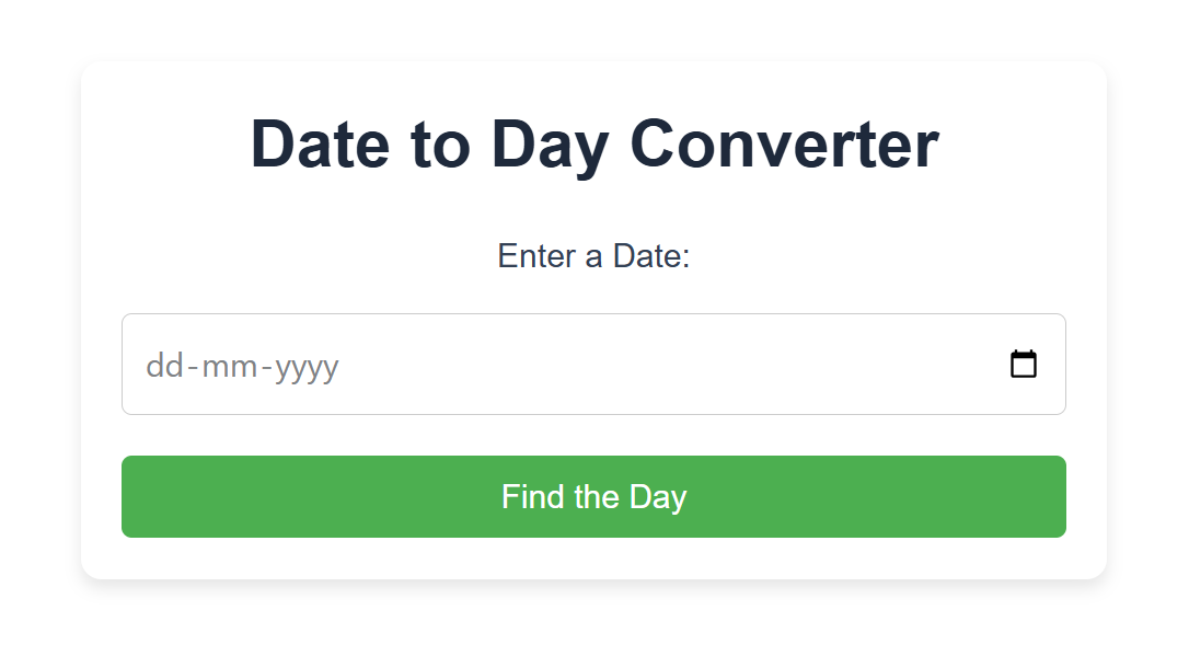 Date to Day Converter