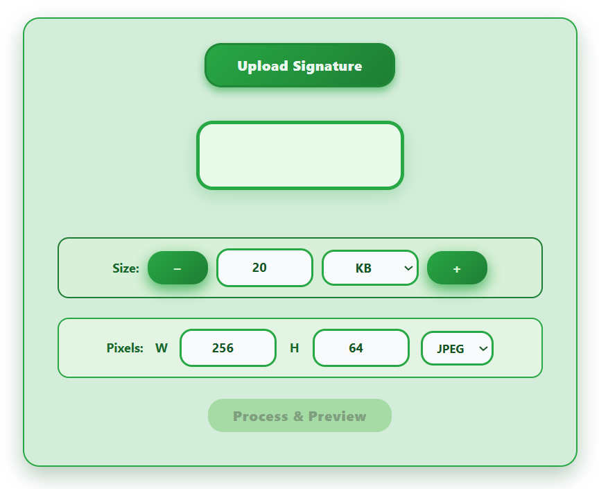 Signature Auto Resizer