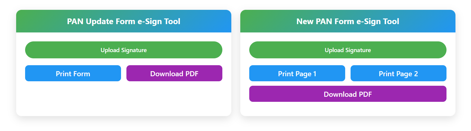 Pan Card Form E-Sign